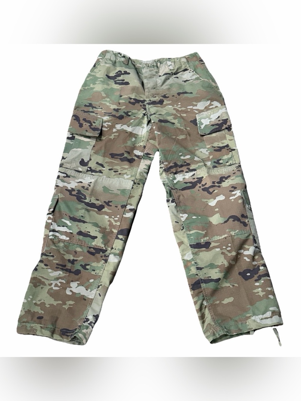 Army Combat Uniform Cargo Pants Unisex M Button Fly Camo Insect Guard Trouser 34